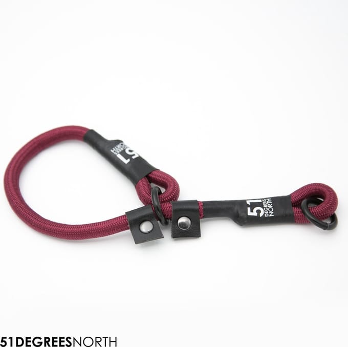 51 Degrees North - Wanderful - Collar - Nylon - Rope - Burgundy - 30-35cmx8mm