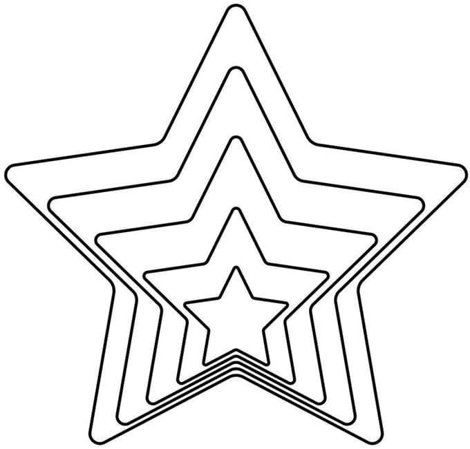 Orion - Uitsteekvorm - Ster - RVS - 5 Stuks