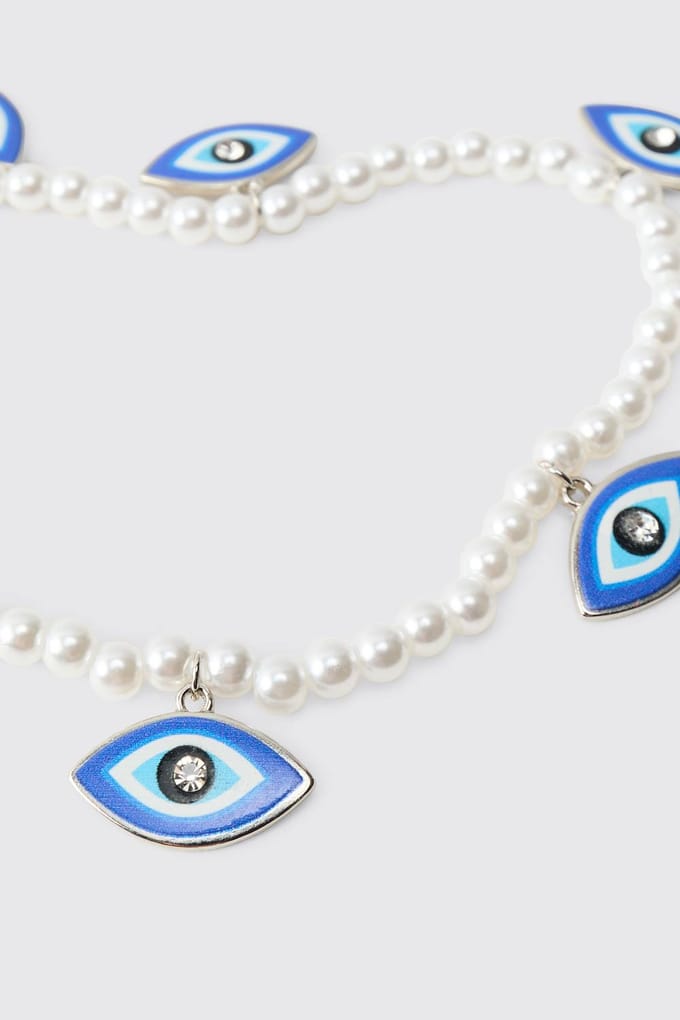 Evil Eye Chain Necklace | Silver