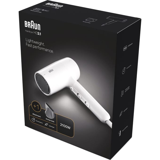 Braun HD2.1 Föhn BRHD210E - 2100W - Lichtgewicht haardroger