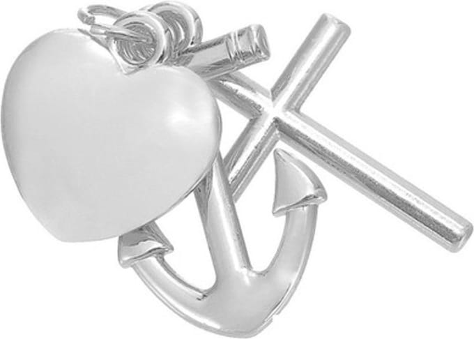 Hanger Geloof Hoop Liefde verzilverd.