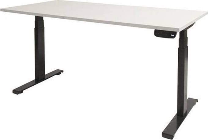 Zit Sta Bureau - T-poot Elek 180x90 krijtwit -zw frame