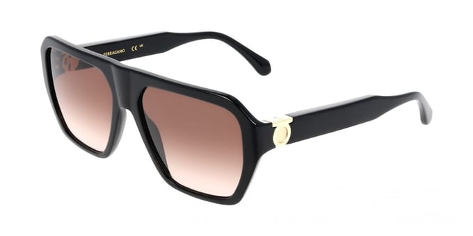 Ferragamo SF2080SLBI Black/gradient brown 58/16/145 MAN Zonnebrillen
