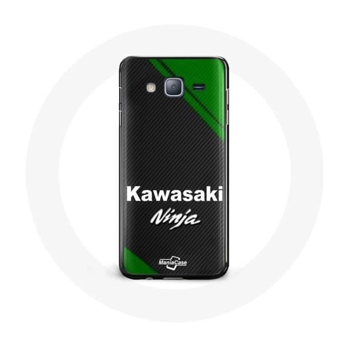 Coque - Kawasaki - Galaxy J3 2016 - Noir - Logo - Protection Rigide