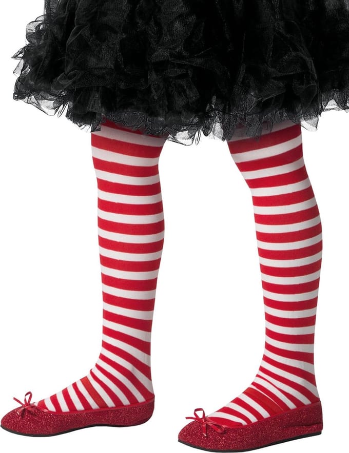 Smiffys - Striped Kinder panty - Rood/Wit