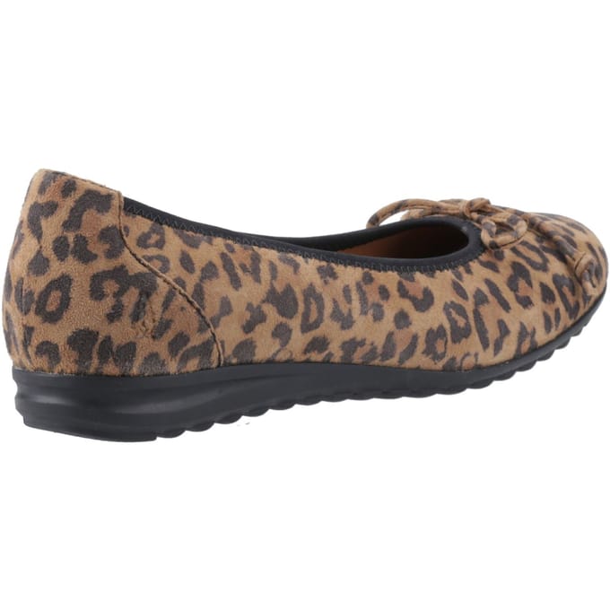 Hush Puppies Lucille Dames Leren Luipaard Flats