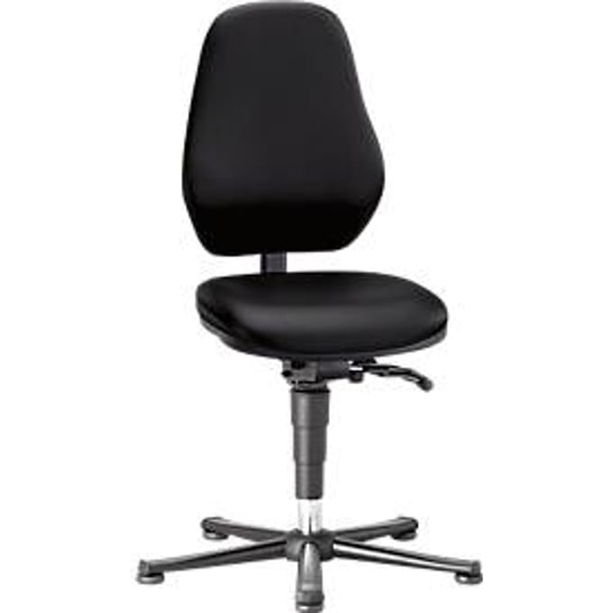 Labostoel Basic 9135, met glijders, kunstleer, Stamskin Top zwart