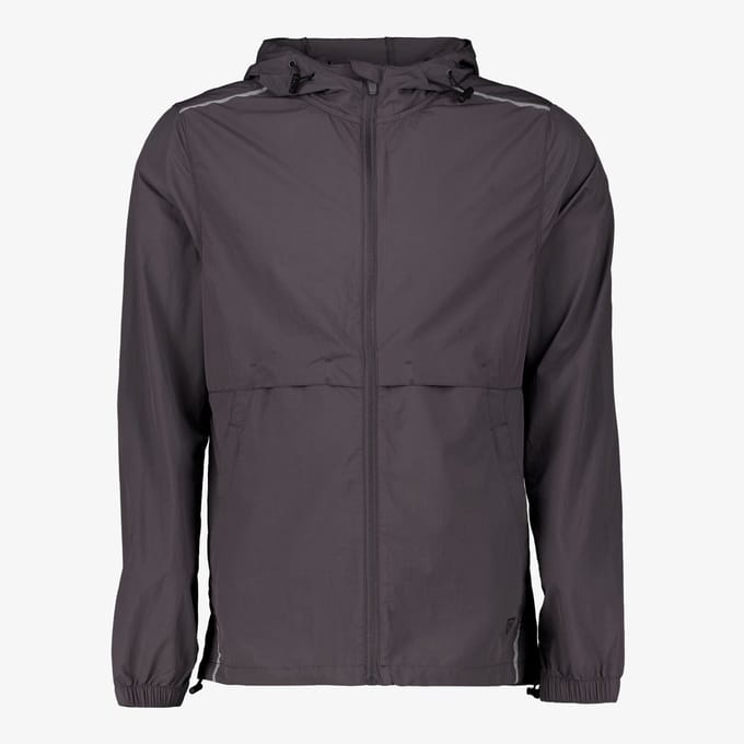 Osaga heren hardloop jas donkergrijs - Maat M