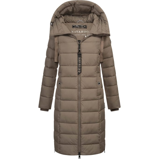 Navahoo Mondmädchen dames wintermantel met capuchon en fleecevoering
