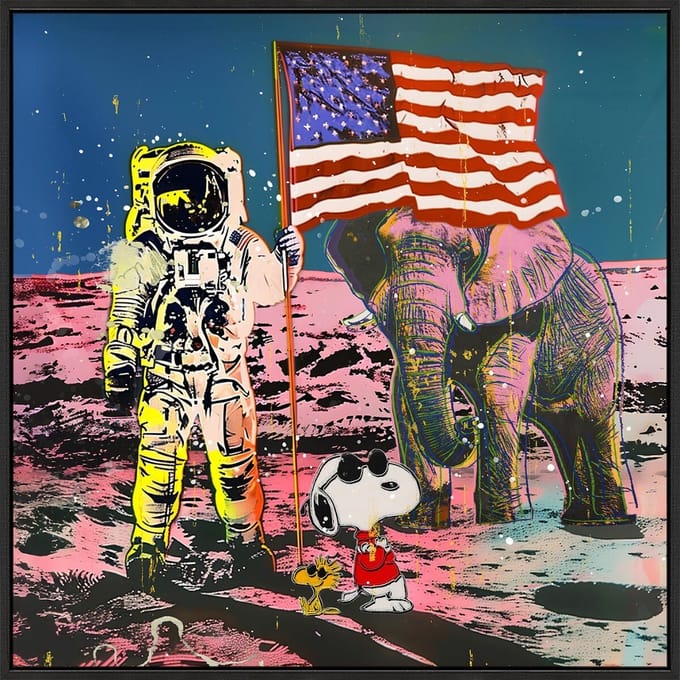 HomeBound by KY | Schilderij high gloss 'Astronaut' | wandpaneel
