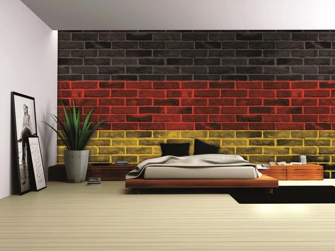 Brick German Flag Photo Wallcovering