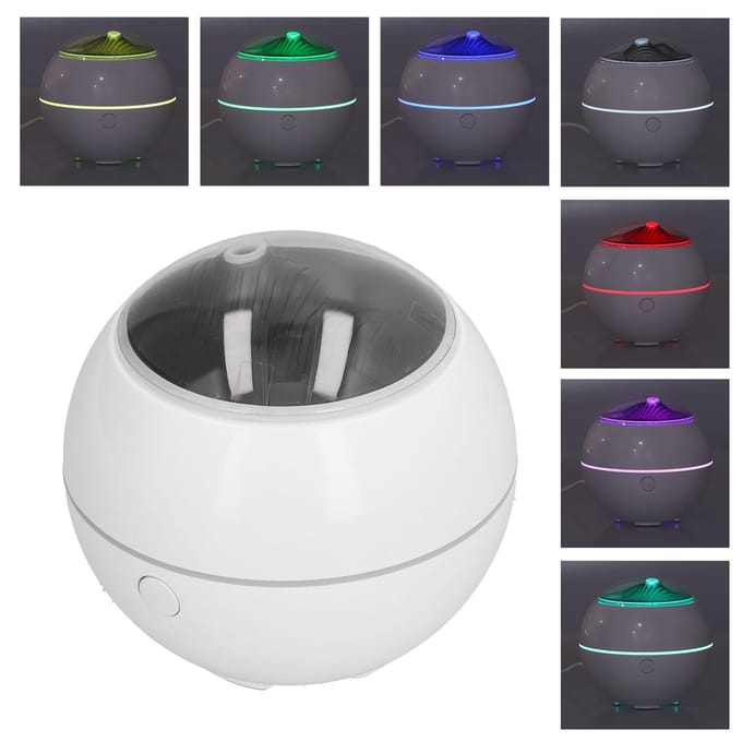 Aroma Diffuser USB-voeding Wit 7 Kleuren LED Bevochtigingsapparatuur voor Thuis Kantoor gray