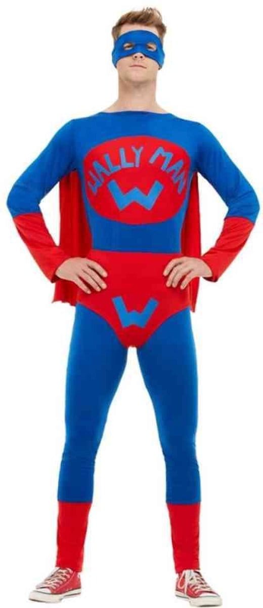 Smiffys - Wallyman Kostuum - S - Blauw/Rood