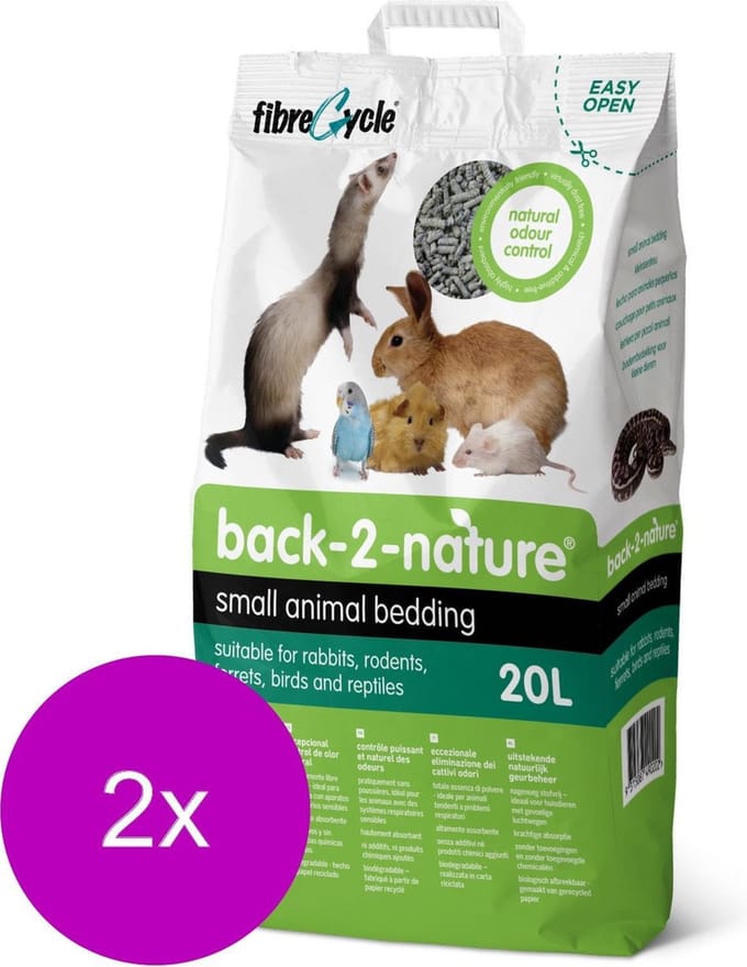 Back-2-Nature Bedding & Litter - Bodembedekking - 2 x 20 l