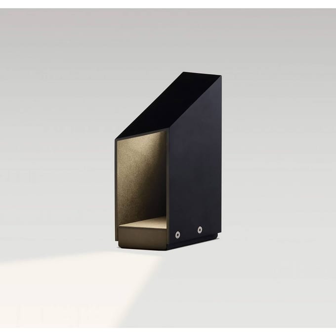MARSET LED sokkellamp Domus, hoogte 26 cm, zwart, aluminium