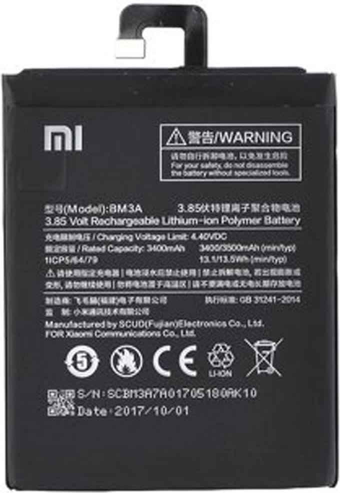 Batterij Geschikt voor Xiaomi Redmi Note 3 – Premium – Zwart