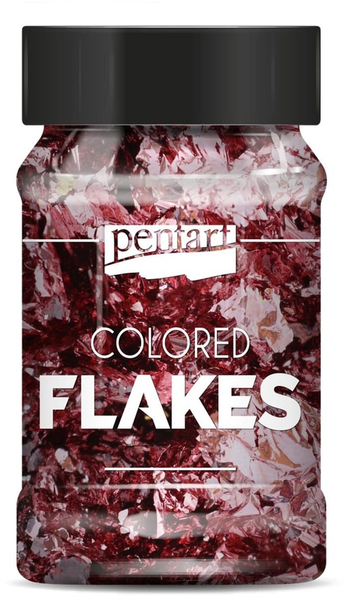 Pentart Gekleurde Folievlokken Roze 100ml creatief speelgoed decoratie.