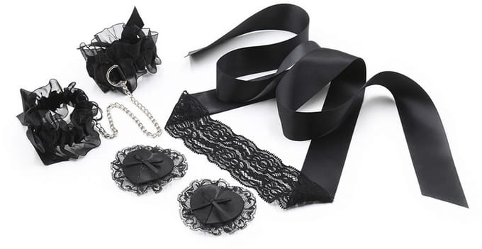 Crushious Lace Me Up - Bondage Lacy Set - Zwart