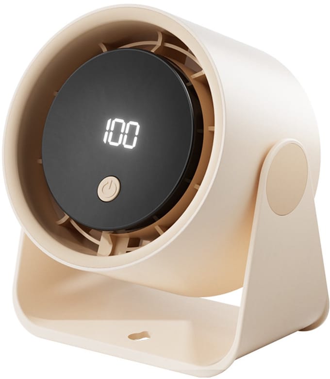 Tafelventilator - Mini ventilator - USB aansluiting - Bureau ventilator - Hogesnelheidsventilator - 128 mm diameter - Gebroken wit - 1 stuk