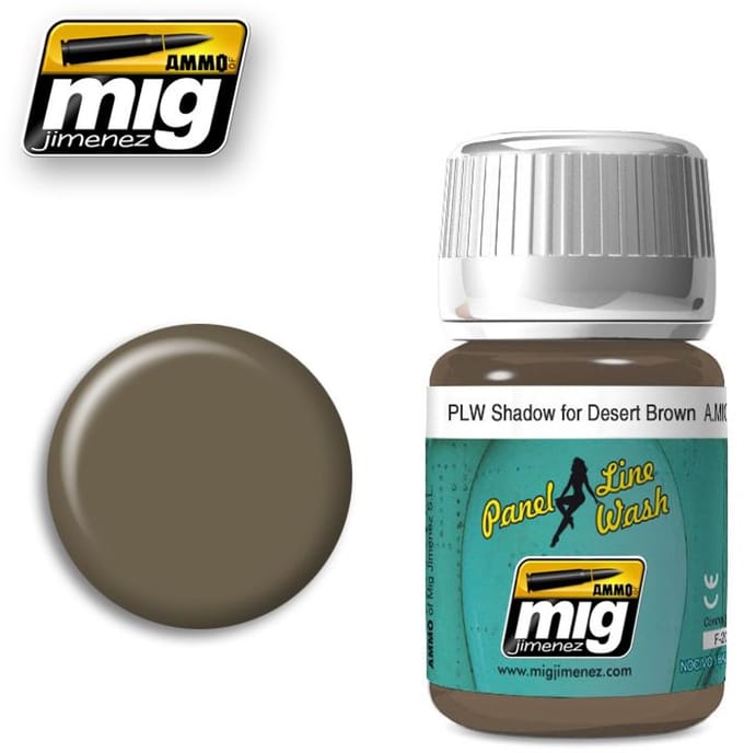 AMMO by Mig Jimenez Modelbouwdecoratie - MIG 1621 PLW Shadow For Desert Brown Effecten potje