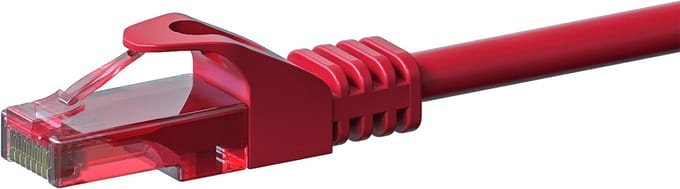 Danicom UTP CAT6 patchkabel - 0,15 meter rood - 100% koper - netwerkkabel - internetkabel - UTP kabel - RJ45 - 1000 mbit/s