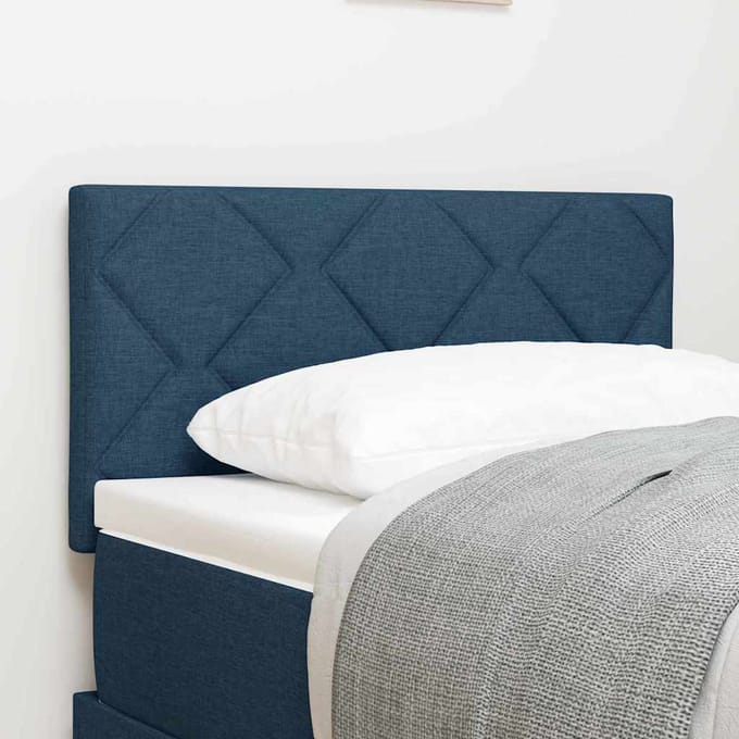 vidaXL - LED - Hoofdbord - Blauw - Stof
