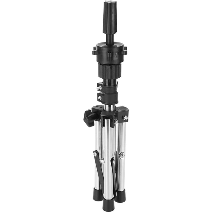 Kappers Oefenhoofd Houder Verstelbaar Salon Model Mannequin Hoofd Statief Standaard Zilver black