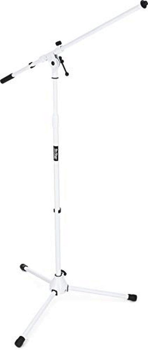 Telescopische Microfoon Boom Stand - Draagbaar en Aanpasbaar, Wit