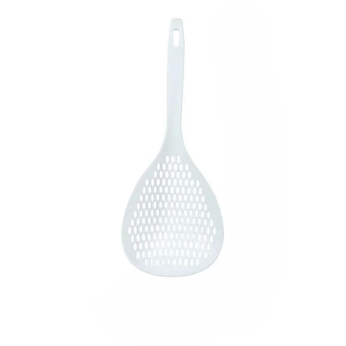 Lot de 3 passoires en plastique avec poignée pour égoutter les pâtes white