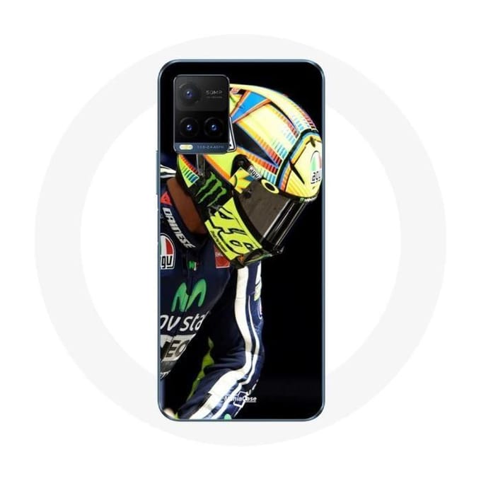 Coque - Valentino Rossi - Y21s 2021 / Y21 2021 - Silicone - Souple - Numéro 46 noir