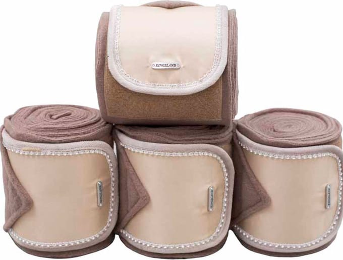 Kingsland Fleece Bandages Oktober Beige Cinder - One size size
