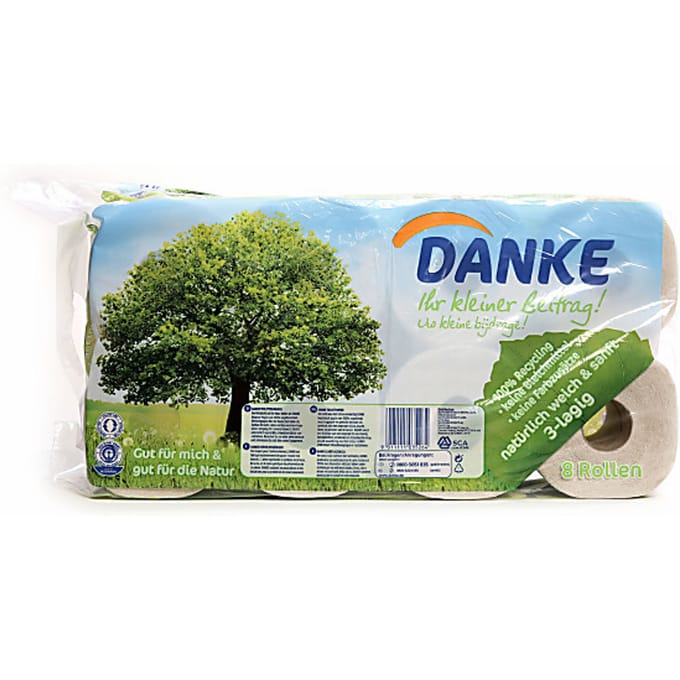 DANKE TOILETPAPIER 3-LAAGS - 8 ROL SCANPACK
