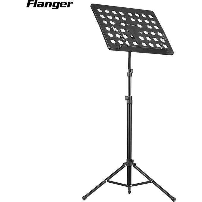 Support de trépied pliable pour partition de musique Flanger FL05R en alliage d'aluminium avec noir