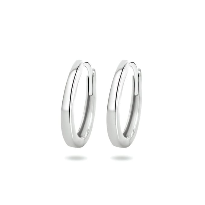 Silver Minimalist Big Cubic Earrings