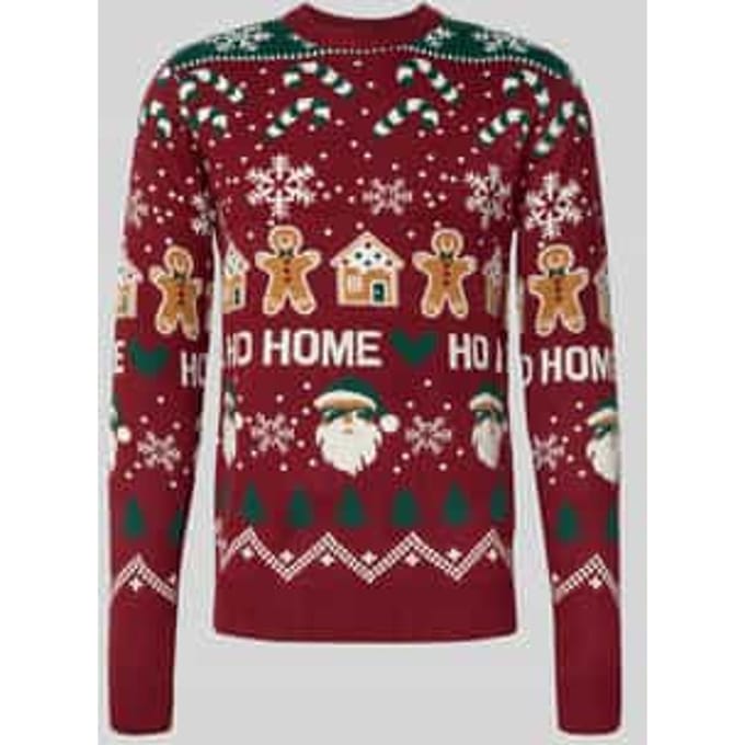 Gebreide pullover in all-over look, model 'Santa'