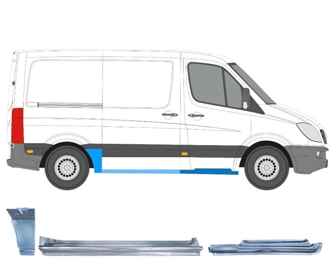 Reparatiepaneel set voor Mercedes Sprinter 2006-2018 / Rechts