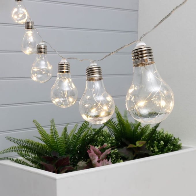 Lampen koord - micro LED - 10 lampjes - zonne-energie - Lichtsnoer