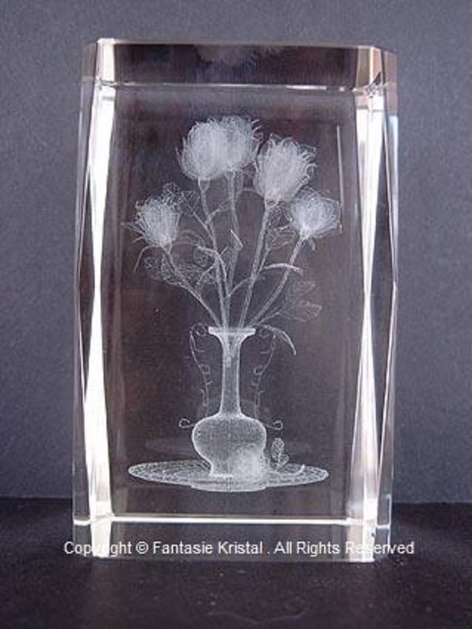 Laserblok Bloemen in vaas