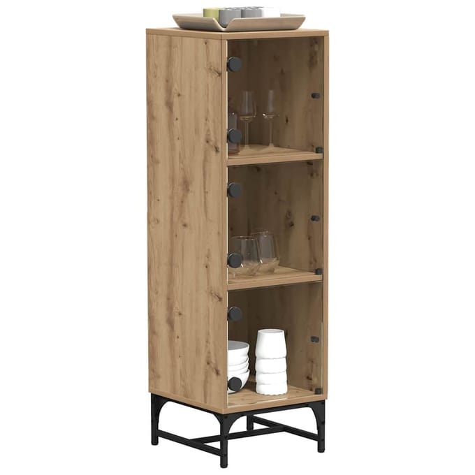 vidaXL - Dressoir - Artisan - Eiken - 35 - x - 37 - x - 117 - cm