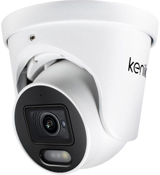 Kenik IP-camera, resolutie 4 MP bij 20 fps, bewegingsdetectie, automatische IR-filter, ingebouwde microfoon, koepelbehuizing, KG-430DPA-E