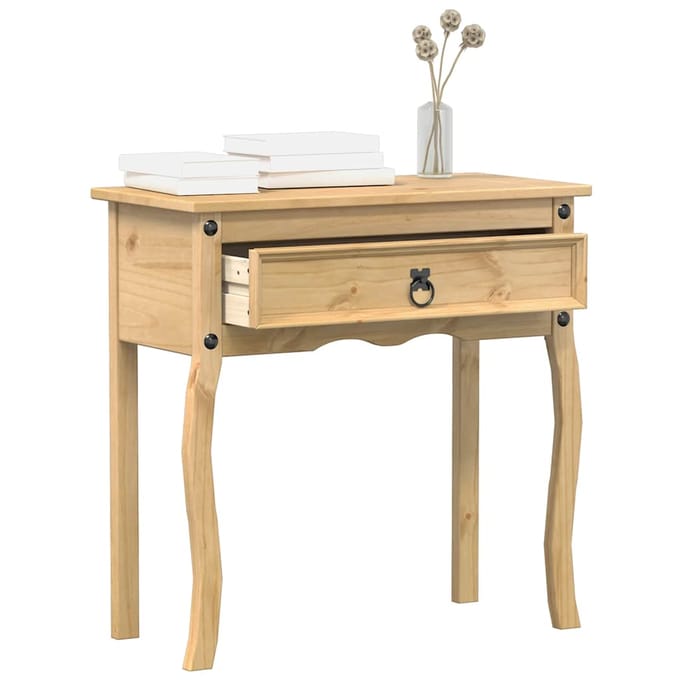 vidaXL - Wandtafel - Corona - 73x35x73 - cm - massief - grenenhout