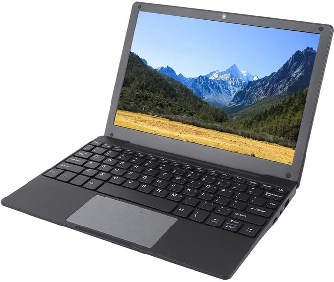 Compacte Laptop 10.1 Inch IPS Scherm, 8GB RAM, Quad Core, 1TB Opslag, WiFi 2.4/5GHz met Muis