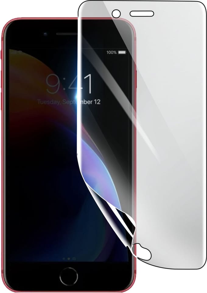 3mk, Geschikt voor iPhone 8 Plus, Schokbestendige Hydrogel Screenprotector, Transparant
