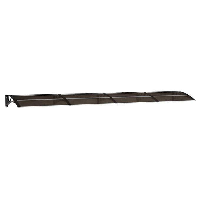 vidaXL - Deurluifel - 400x75 - cm - polycarbonaat - zwart