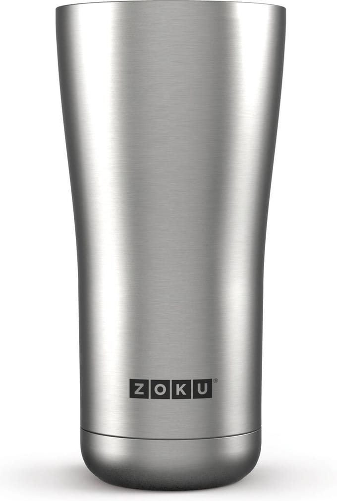 Zilverkleurig - RVS beker - Thermosbeker - Koffiebeker to go-Reisbeker