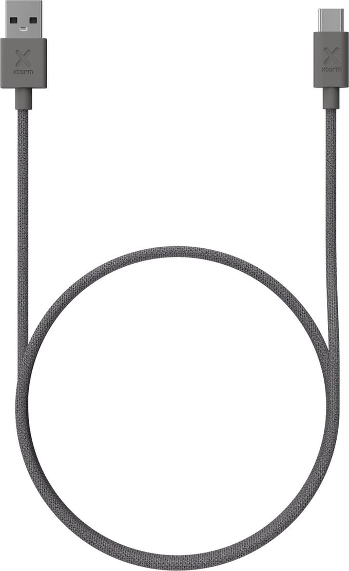 Xtorm Go2 USB-A naar USB-C Kabel - 1 meter - Grijs