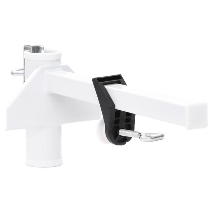 vidaXL - Parasolklem - voor - balkon - 38 - mm - staal - wit