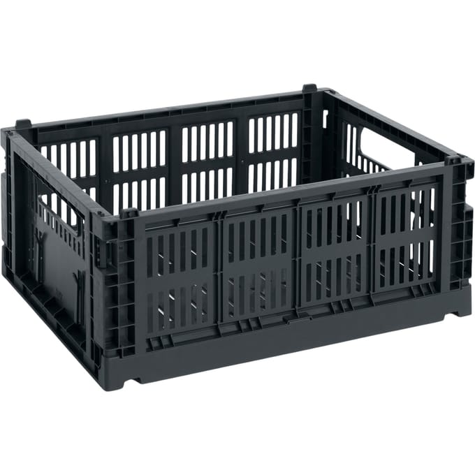 HAY Colour Crate Vouwkrat M recycled - HAYCrateCharcoal