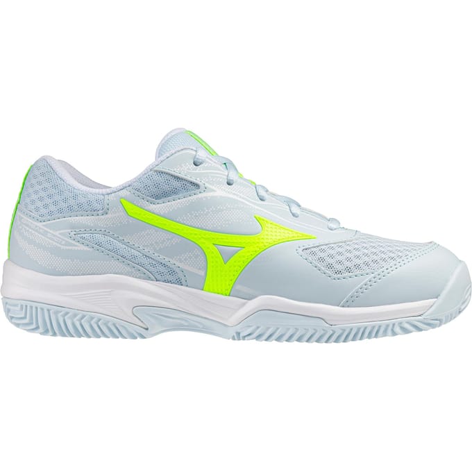 Mizuno Break Shot 5 Allcourt schoen Dames-wit, neongeel