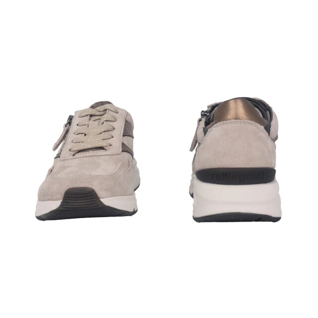 Gabor rollingsoft sensitive 96.896.39 - dames rollende wandelsneaker - Beige - maat 37 (EU) 4 (UK)
